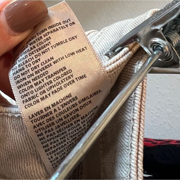 LAGENCE High Line Distressed Jean Biscuit Taupe Crop Jean - Picture 6 of 9